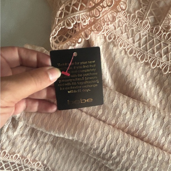 NWT Bebe knit crochet mini dress size small - Picture 4 of 9